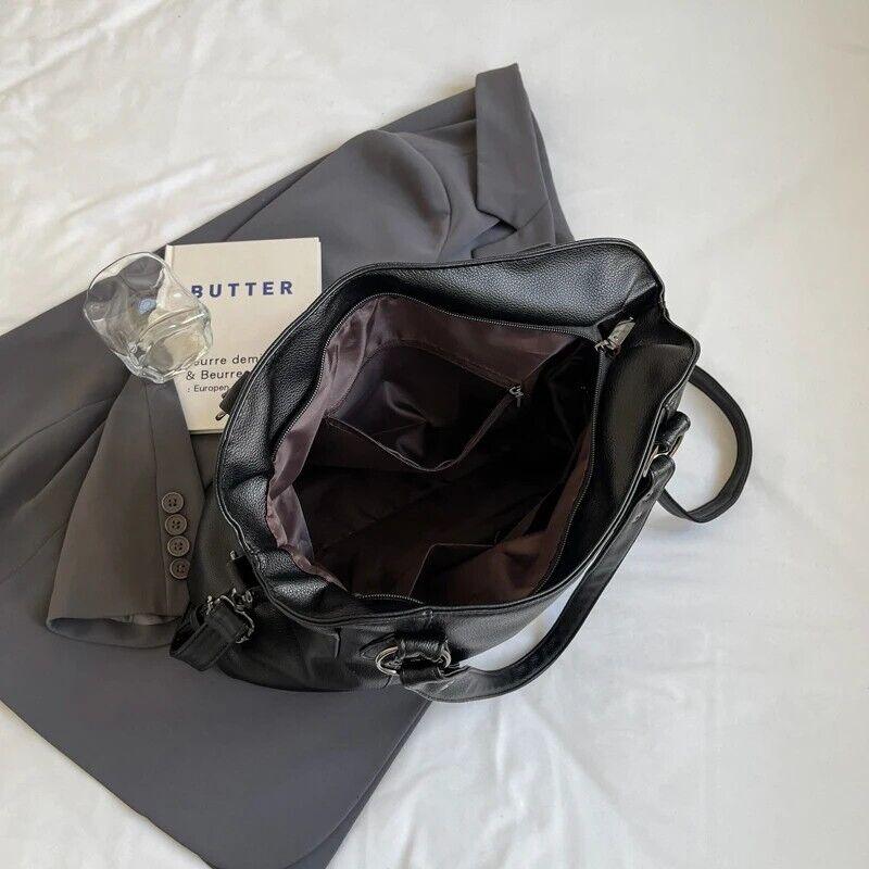 Large Leather Handbags Women Zipper Soft Double Handles Outer Pocket Crossbody 57_06af3e2f-da77-471f-ad36-7ed5a30ff679 STYLEINGER