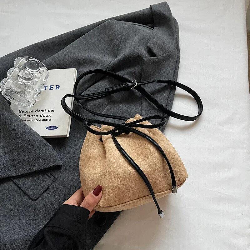 Mini Bucket Bags Suede Leather Women's Drawstring Soft Crossbody Purses Light Brown 57_0ebbf99b-8142-424d-91d4-6b6f044826e1 STYLEINGER