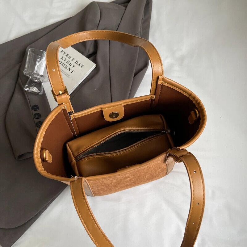 Large Bucket Bags Suede Leather Handbags 2 in 1 Mini Zip Snap Women's Purses 57_0fa32de6-92bd-418f-a0ad-8792db04d7c3 STYLEINGER