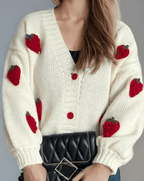 Crochet Cardigan Strawberry Embroidery V-Neck Long Sleeve Women Knitwear 57_10351825-49fd-408f-aa96-0e950558d000 STYLEINGER