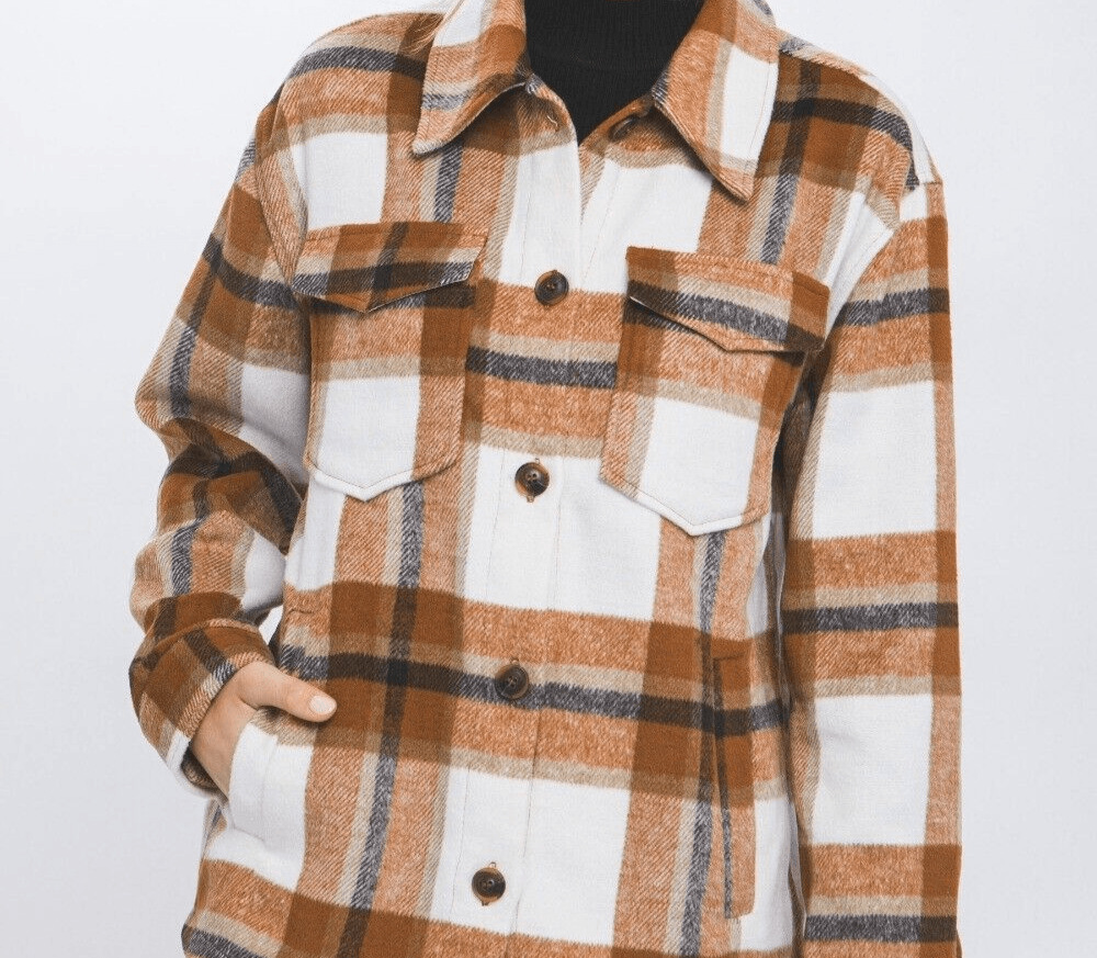 Love Tree Shacket Women Plaid Button Up Long Sleeve Pocketed Jacket Outwear 57_1045c666-04df-4399-8bb5-3181b181c262 STYLEINGER