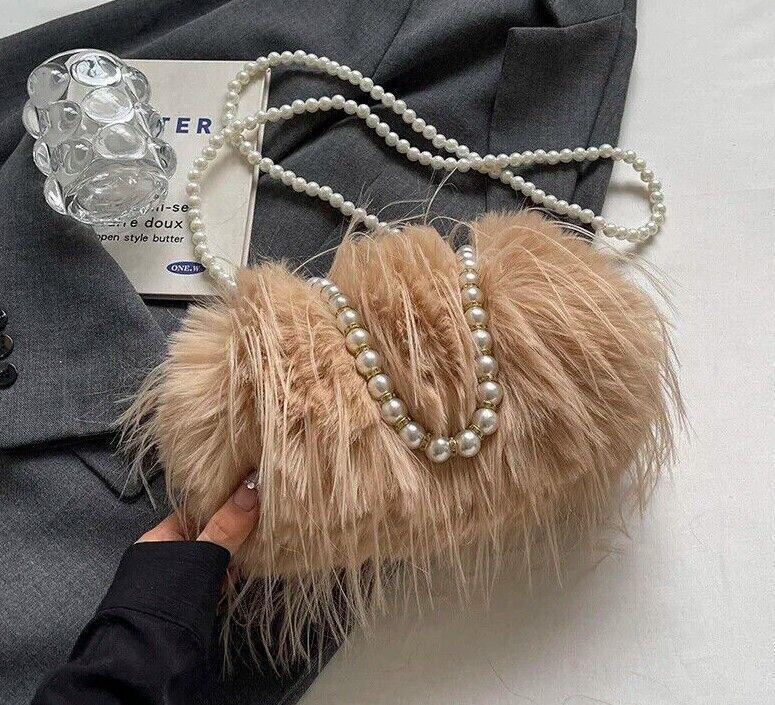 Faux Fur Crossbody Women's Small Kiss Lock Clutch Pearl Strap Tassel Purses 57_113a7c3e-1a7a-4936-aec6-373878fbc625 STYLEINGER