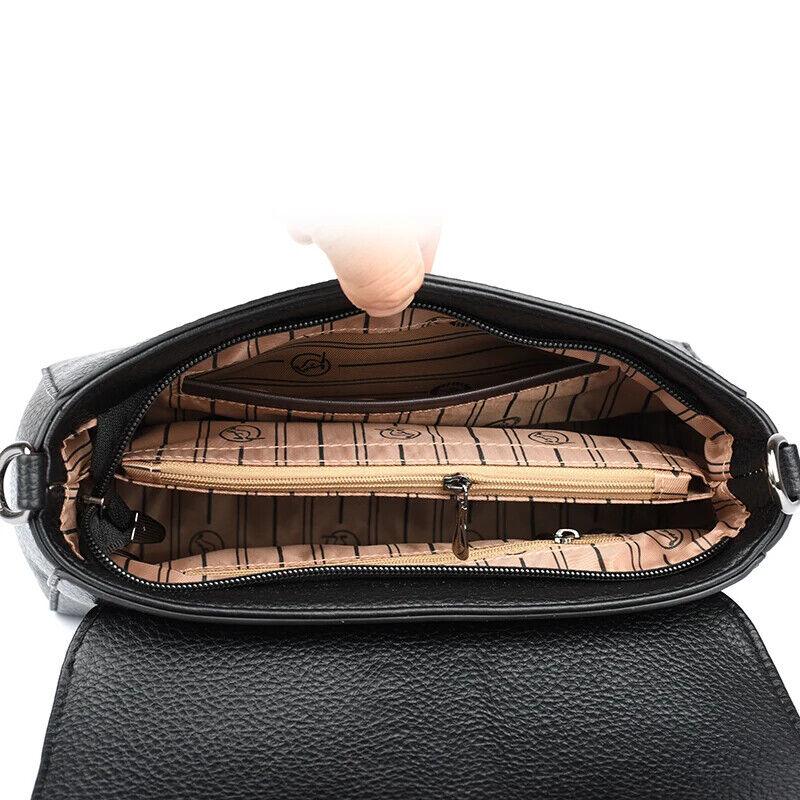 Genuine Leather Crossbody Bags Women Small Soft Flap Shoulder Bag Purses