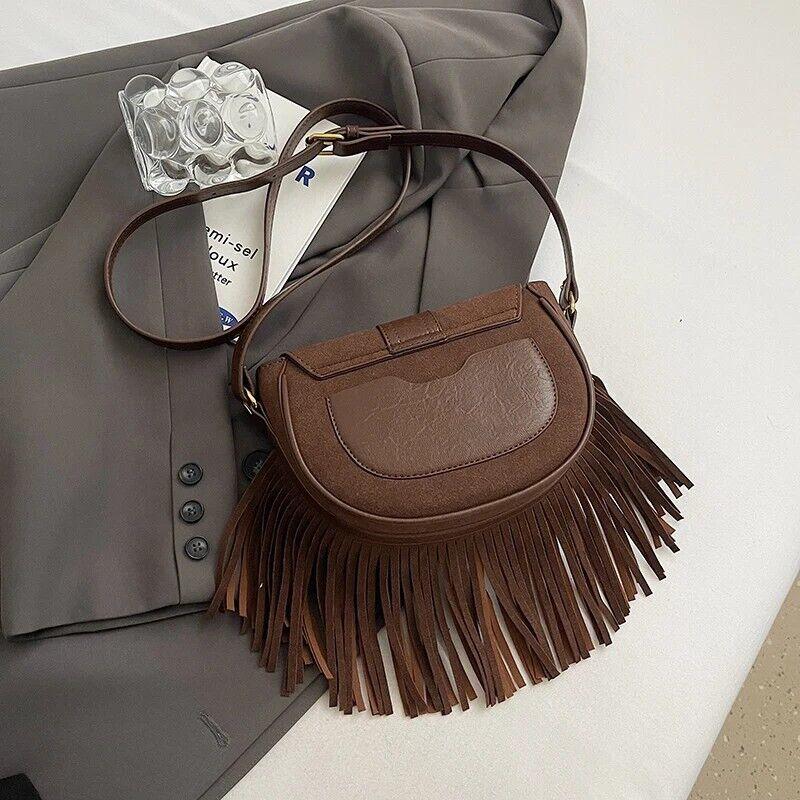 Mini Tassel Saddle Bags Nubuck Leather Flap Belt Buckle Style Women's Crossbody 57_156e0a92-5ad7-4964-9d06-abd8aca25bf9 STYLEINGER