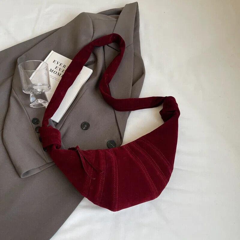 Hobo Bags Soft Leather Splicing Crescent Zipper Women's Small Large Handbags Red Small 57_1688272d-c1f4-4229-aa4b-9dbffdee2eb7 STYLEINGER