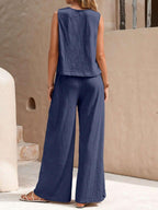 Outfit Set 2 Pcs Women's Round Neck Sleeveless Top and Wide Leg Pants Set 57_16eccc24-0813-4b36-8f43-54212bc4ab60 STYLEINGER