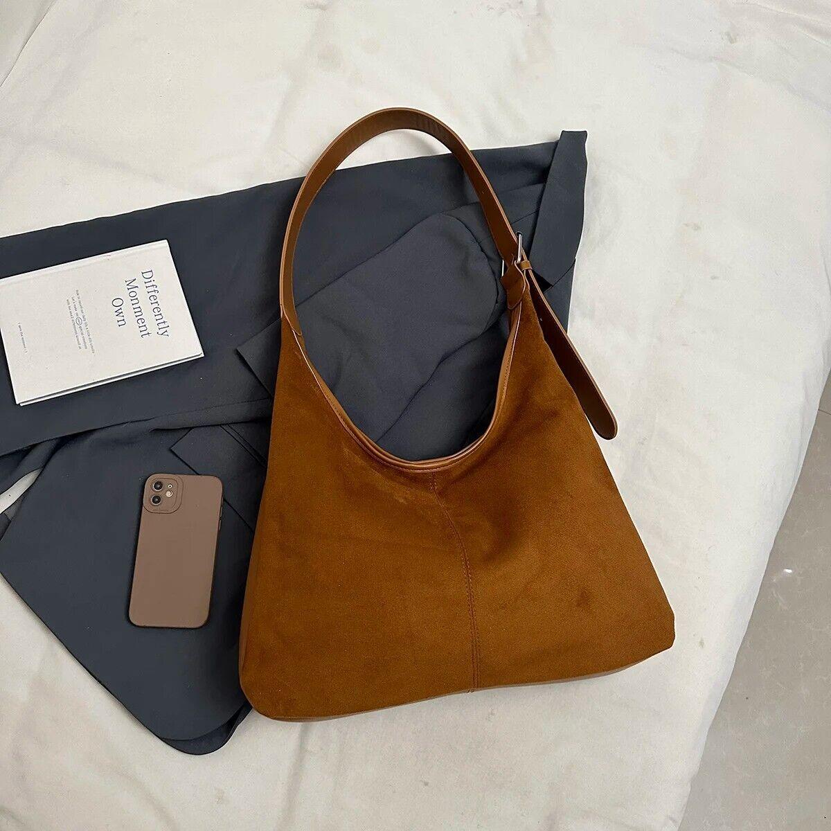 Large Faux Suede Soft Handbags Women's Adjustable Shoulder Strap Snap Handbags 57_178791a2-2d9b-4edd-866c-8a6d11cb399c STYLEINGER