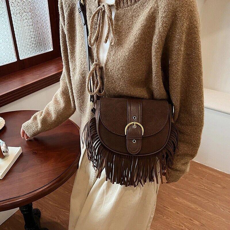 Mini Tassel Saddle Bags Nubuck Leather Flap Belt Buckle Style Women's Crossbody 57_18f0d276-0f5f-4dd3-a93f-b41c408a96fc STYLEINGER