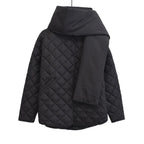 Women's Padded Jacket Twist Collared Wide Waisted Argyle Diamond Pocketed Coat 57_1a449df3-dfed-40cf-94cd-21a55ef9633a STYLEINGER