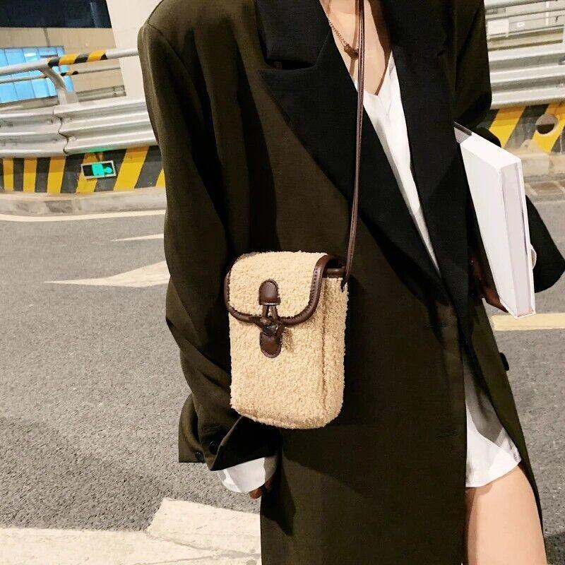 Mini Soft Lamb Down Fabric Plush Women's Toggle Flap Crossbody Phone Purses 57_1a8b4b88-c242-41fa-a89f-3d3dd07577a8 STYLEINGER