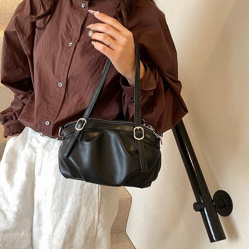 Small Buckets Bags Leather Pleated Belt Buckle Women Soft Zipper Handbags 57_1fcc5873-b8d8-4854-b2e8-6da759434fb1 STYLEINGER
