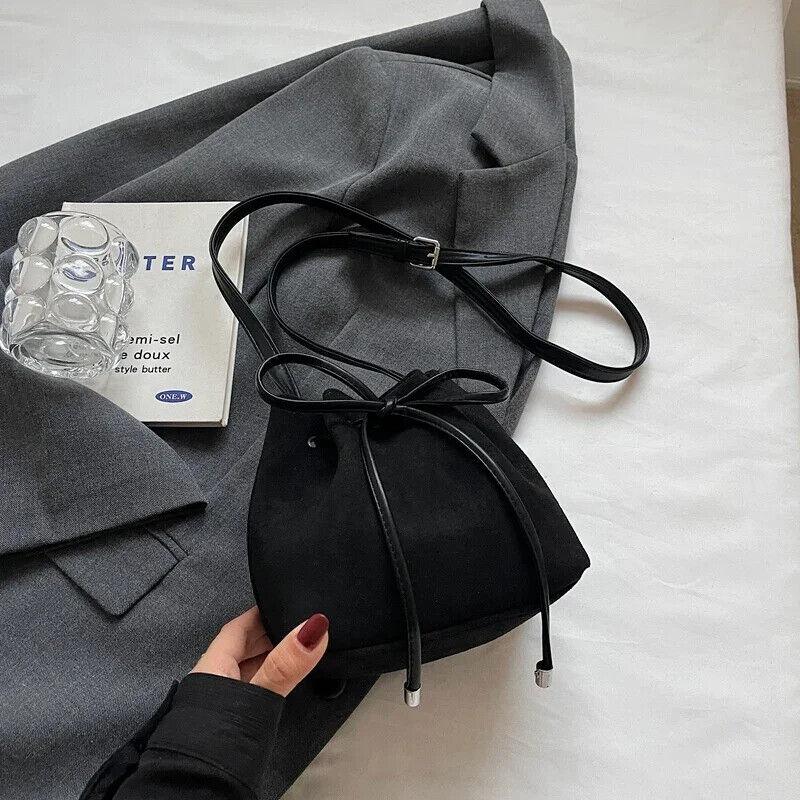 Mini Bucket Bags Suede Leather Women's Drawstring Soft Crossbody Purses Black 57_22bc82c8-3bc4-4203-aea8-a5745d0c65f3 STYLEINGER