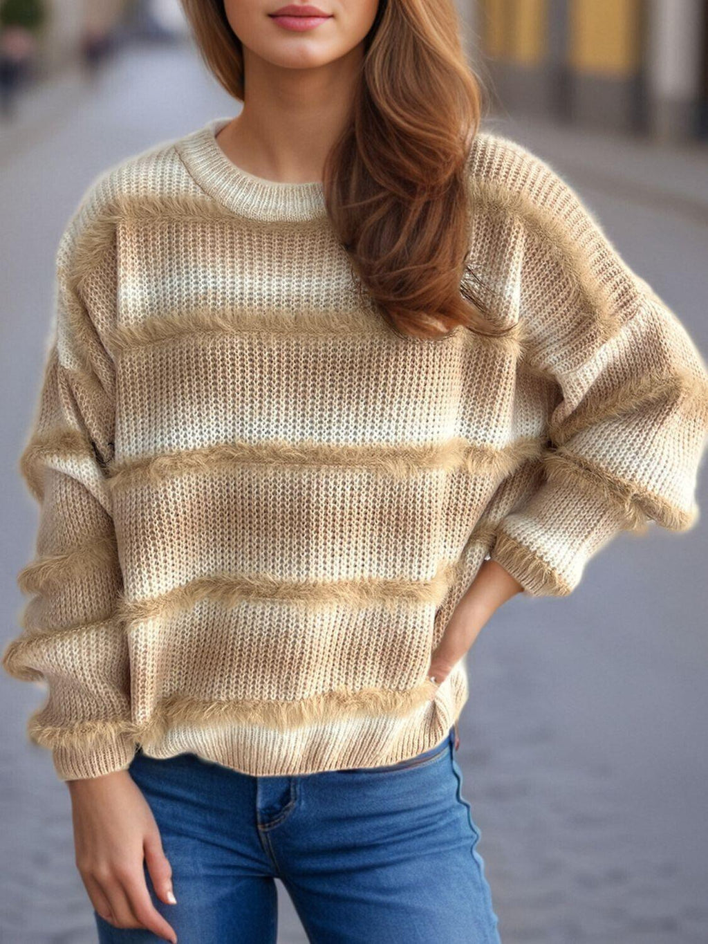 Women Gradient Striped Sweater Round Neck Long Sleeve Soft Pullover One Size 57_23c81d63-bcb9-47a9-b0f7-24d1bb787ef1 STYLEINGER