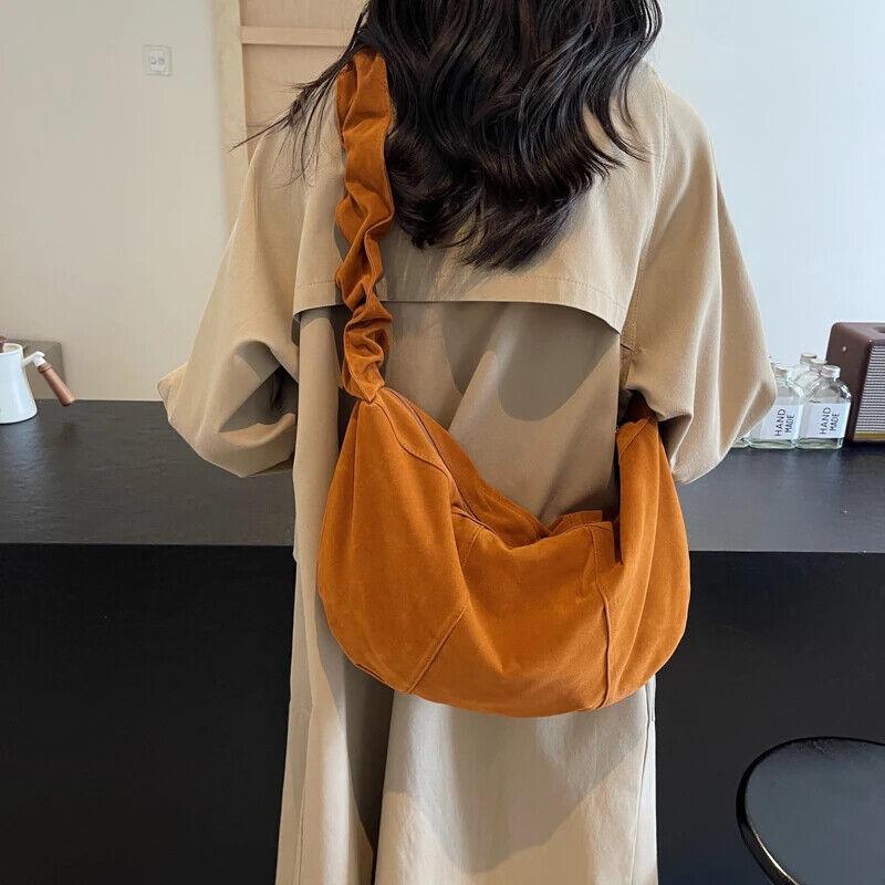 Hobo Bags Nubuck Velvet Leather Women's Large Ruffle Shoulder Strap Zip Handbags 57_26856359-cae3-4596-9be4-0139570f5ddd STYLEINGER