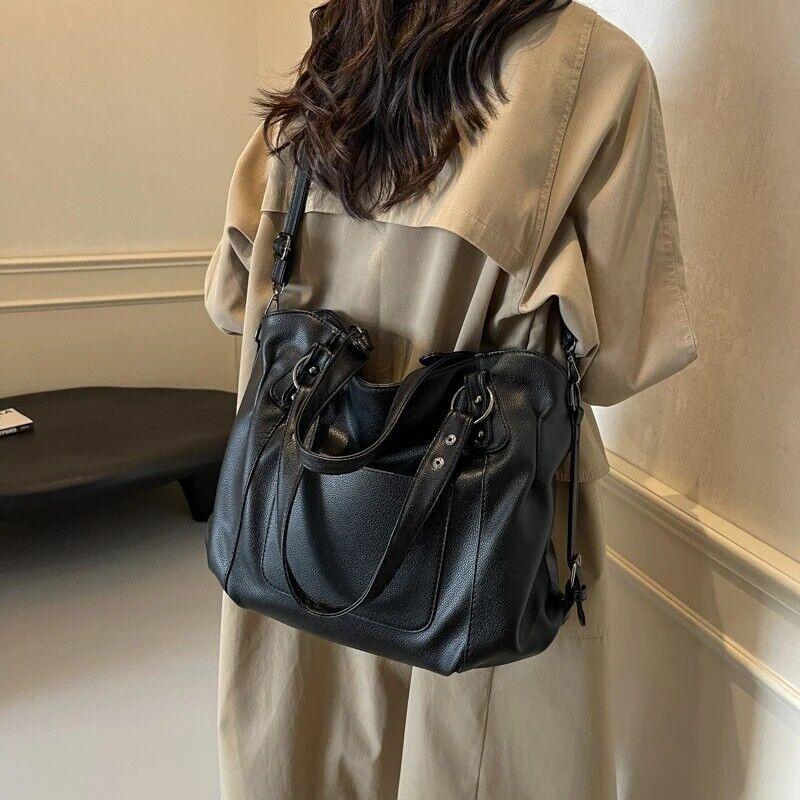 Large Leather Handbags Women Zipper Soft Double Handles Outer Pocket Crossbody 57_2951ec73-771c-480e-b043-2231f9060dda STYLEINGER