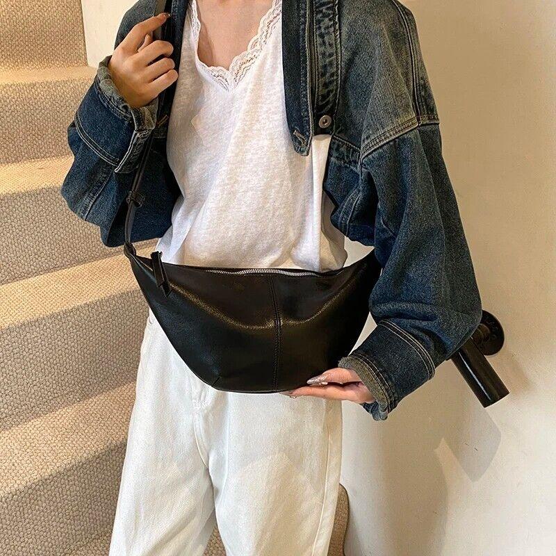 Large Leather Crescent Bags Women Zipper Adjustable Strap Purses 57_2d17fc5f-64cb-4a8e-b001-4c8d67583384 STYLEINGER