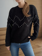 Women Pearl Beaded Sweater Geometric Pattern Round Neck Long Sleeve One Size 57_2db9cf9d-954e-4309-98b3-20bd93ae7208 STYLEINGER