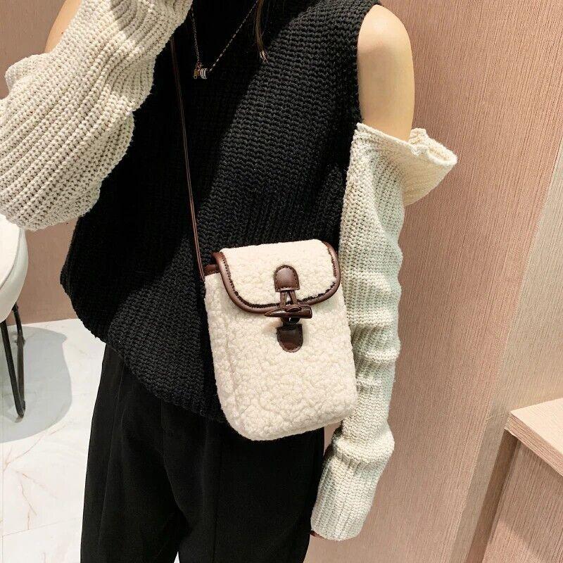 Mini Soft Lamb Down Fabric Plush Women's Toggle Flap Crossbody Phone Purses 57_2de9fcd9-a1bf-4fa6-b096-af24557987d9 STYLEINGER