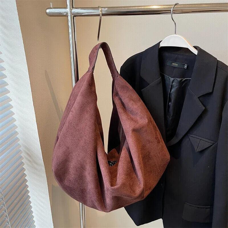 Nubuck Leather Hobo Bags Women's Zipper Folding Short Handle Handbags Purses Brick 57_30daba4e-ac70-4844-addd-4387fe9f1c9b STYLEINGER