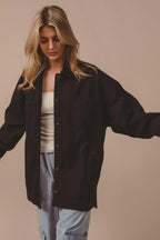 BiBi Jacket 100% Cotton Women Button Up Washed USA Stock with Pockets 57_321b7db4-6e85-4fa7-a6d0-ff452709b2f8 STYLEINGER