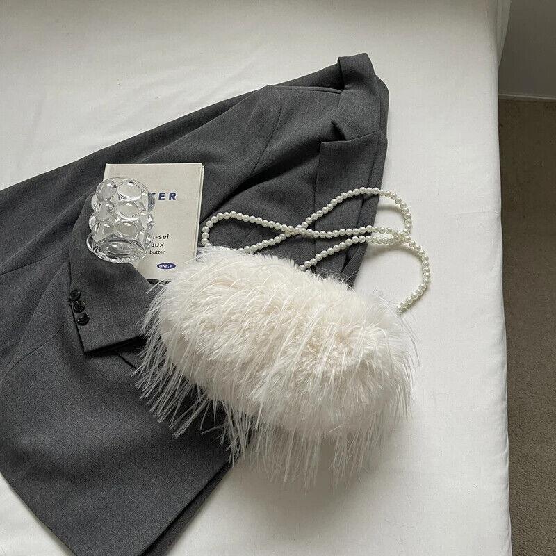 Faux Fur Crossbody Women's Small Kiss Lock Clutch Pearl Strap Tassel Purses 57_3308303d-6cde-42ad-bc01-9341f546d46b STYLEINGER