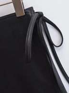 Midi Skirt Women's Faux Leather Lace-up Side A-Line High Waist Wrap Belt Tie 57_3a57e3b4-b0dc-41a8-b6b2-3d4554ade9a5 STYLEINGER