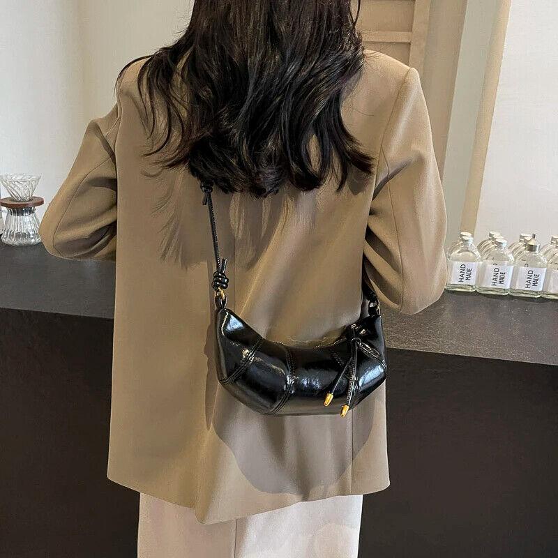 Small Hobo Bags Glazed Soft Leather Crescent Zipper Small Zip Women's Purses 57_3aec5210-81ed-4a5b-9dea-3fcfc90e1413 STYLEINGER