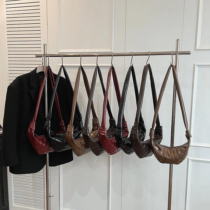 Large Hobo Bags Glazed Soft Leather Crescent Zipper Small Zip Women's Purses 57_3cc5c810-698c-477a-b36e-400e437949e2 STYLEINGER