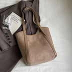 Large Bucket Bags Suede Leather Handbags 2 in 1 Mini Zip Snap Women's Purses Khaki 57_3cda211f-9e18-4ec7-b4d4-4723890276e8 STYLEINGER