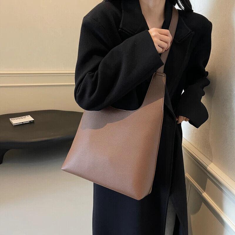 Leather Women Bucket Bags Large 2 in 1 Removable Purse Snap Handbags Purses 57_3e1e046b-5f24-4303-8b21-44f67e69b56b STYLEINGER