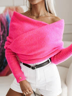 Cropped Knit Top Twist Off Shoulder Women's Long Sleeve Basic Style Knitwear 57_3e29d5b2-f504-4020-a59a-62bd400ac506 STYLEINGER