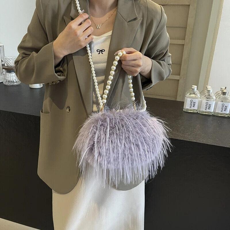Faux Fur Crossbody Women's Small Kiss Lock Clutch Pearl Strap Tassel Purses 57_44ba4356-071c-4b27-84b0-6a8c46a75ddc STYLEINGER