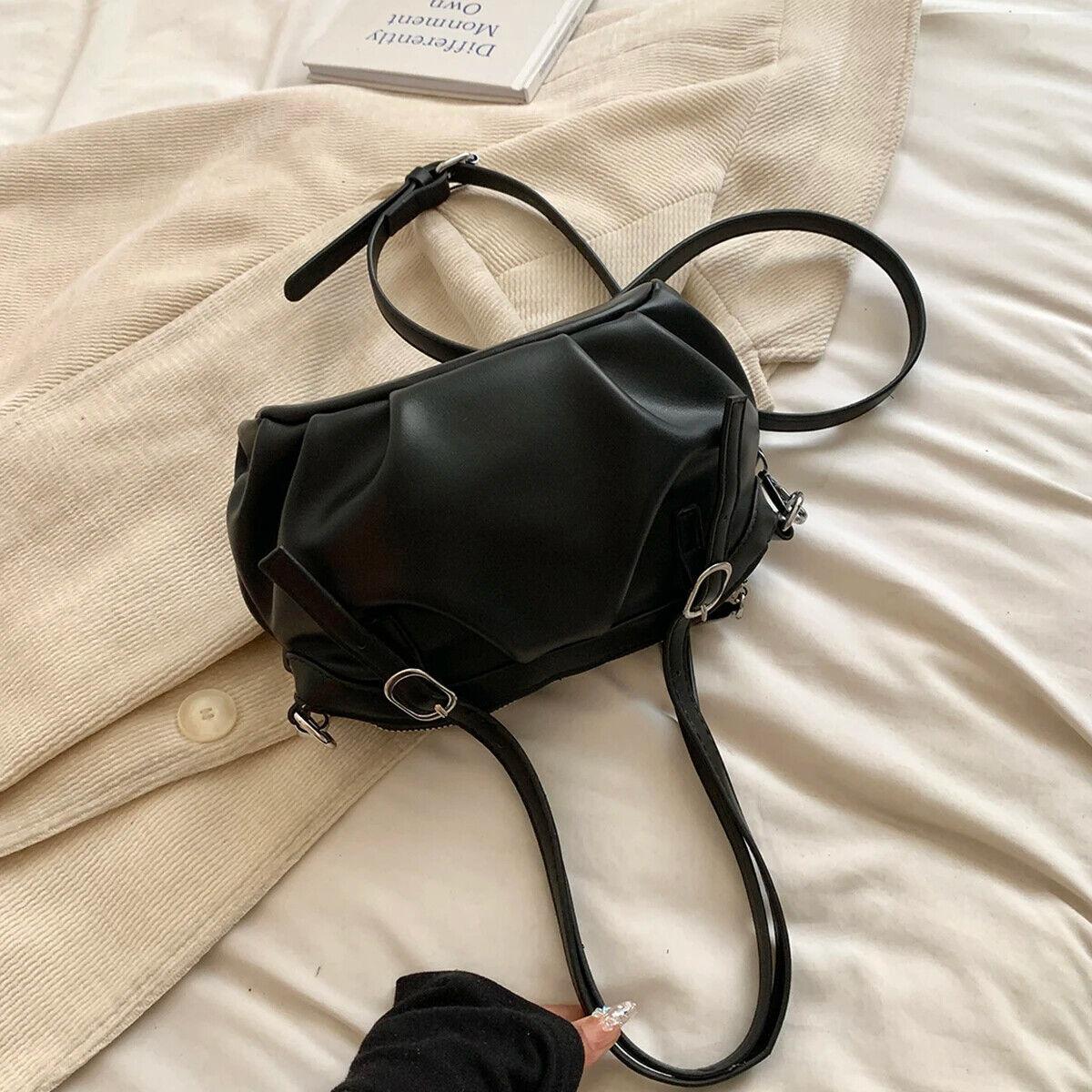 Small Buckets Bags Leather Pleated Belt Buckle Women Soft Zipper Handbags 57_44f6cd18-e4f8-42e9-93a8-43104b0edc66 STYLEINGER