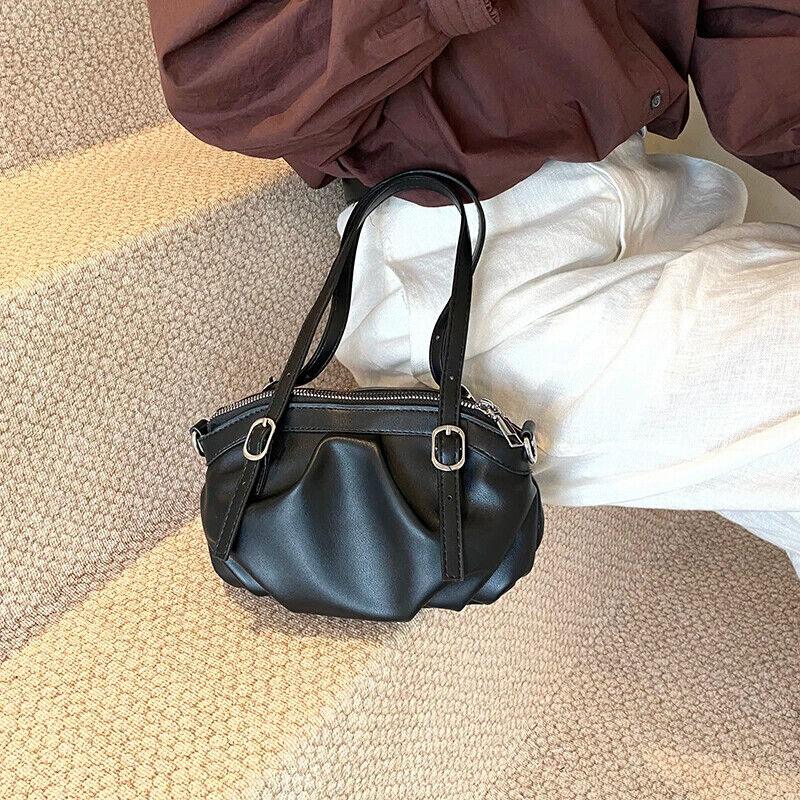 Small Buckets Bags Leather Pleated Belt Buckle Women Soft Zipper Handbags 57_45ef01c4-343f-4955-aa31-0d31fcfe8c1f STYLEINGER