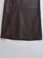 Midi Skirt Women's Faux Leather Lace-up Side A-Line High Waist Wrap Belt Tie 57_46174749-2b2c-4599-986a-2252ac6af49f STYLEINGER