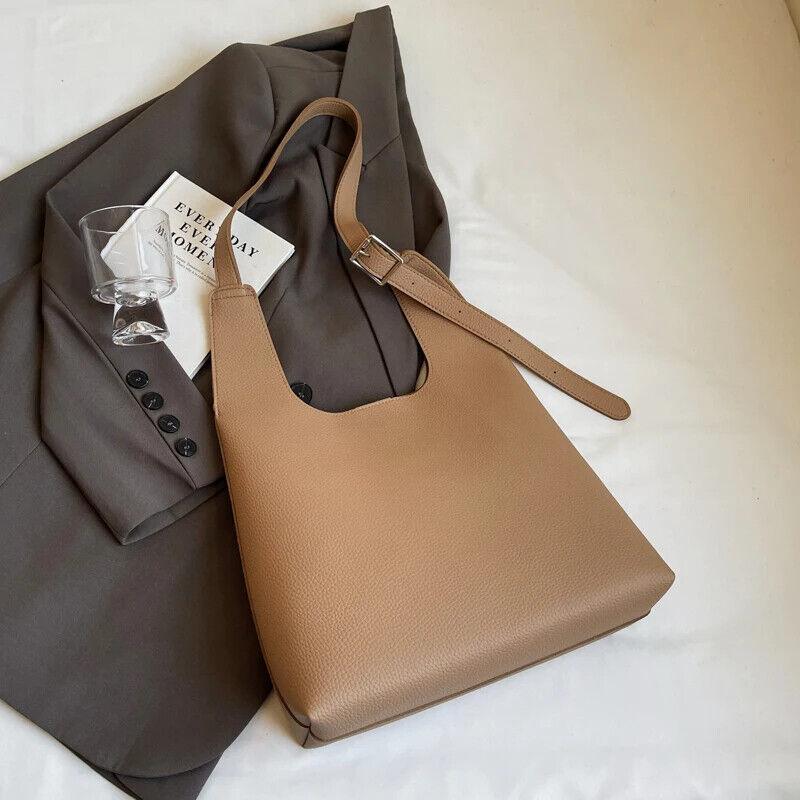 Leather Women Bucket Bags Large 2 in 1 Removable Purse Snap Handbags Purses Khaki 57_47fcb254-a9a5-4d0a-906b-cc5500add1d5 STYLEINGER