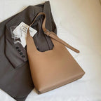 Leather Women Bucket Bags Large 2 in 1 Removable Purse Snap Handbags Purses Khaki 57_47fcb254-a9a5-4d0a-906b-cc5500add1d5 STYLEINGER