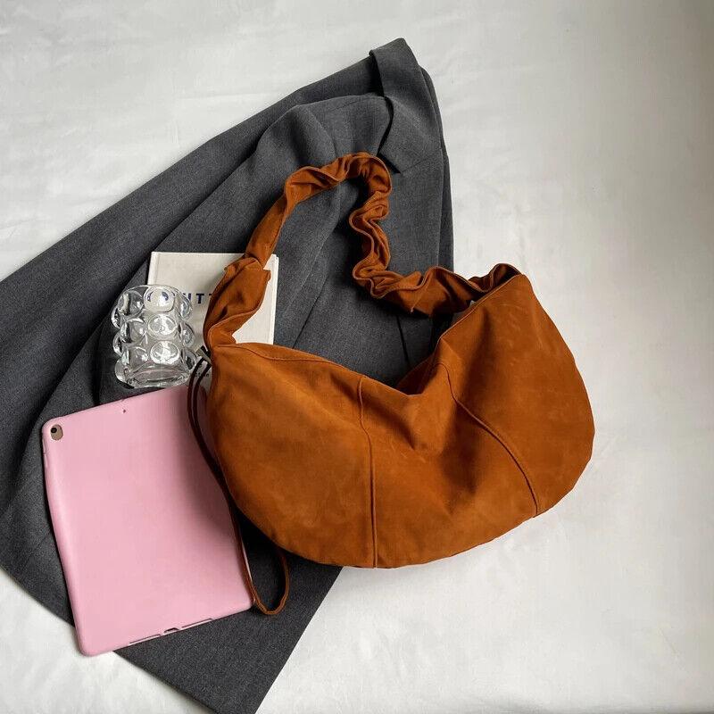 Hobo Bags Nubuck Velvet Leather Women's Large Ruffle Shoulder Strap Zip Handbags 57_48c2aeee-ace4-4390-914b-d34918a9b9d7 STYLEINGER