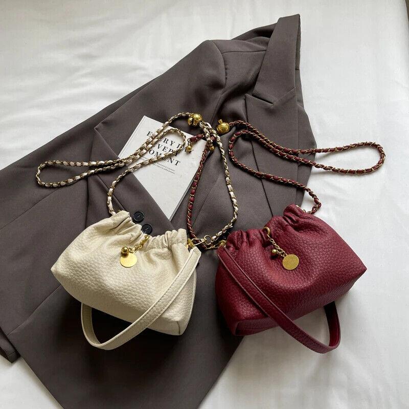 Mini Bucket Drawstring Bags Chain Strap Tassel Women's Soft Leather Crossbody 57_48e8a11d-d346-4fca-bd50-3406904724d8 STYLEINGER