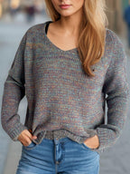 Women Heathered Colorful Sweater V-Neck Long Sleeve Basic Style Pullover 57_4dd891ed-fa51-42fc-8e17-b799888176cc STYLEINGER