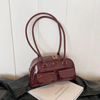 Medium Shoulder Bag Rope Ball Tassel Accessories Women Zipper Outer Flap Pockets Burgundy 57_4f236f64-52ed-44ad-8e2f-1541afe7541a STYLEINGER