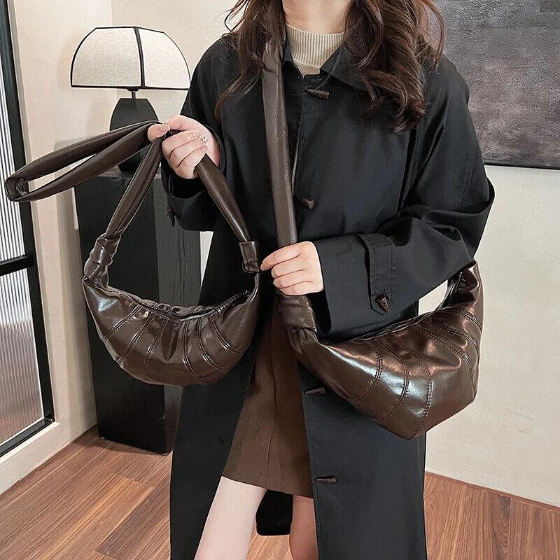 Large Hobo Bags Glazed Soft Leather Crescent Zipper Small Zip Women's Purses 57_4f57de71-fdcb-48d0-9d47-b93c8b3ef2a8 STYLEINGER