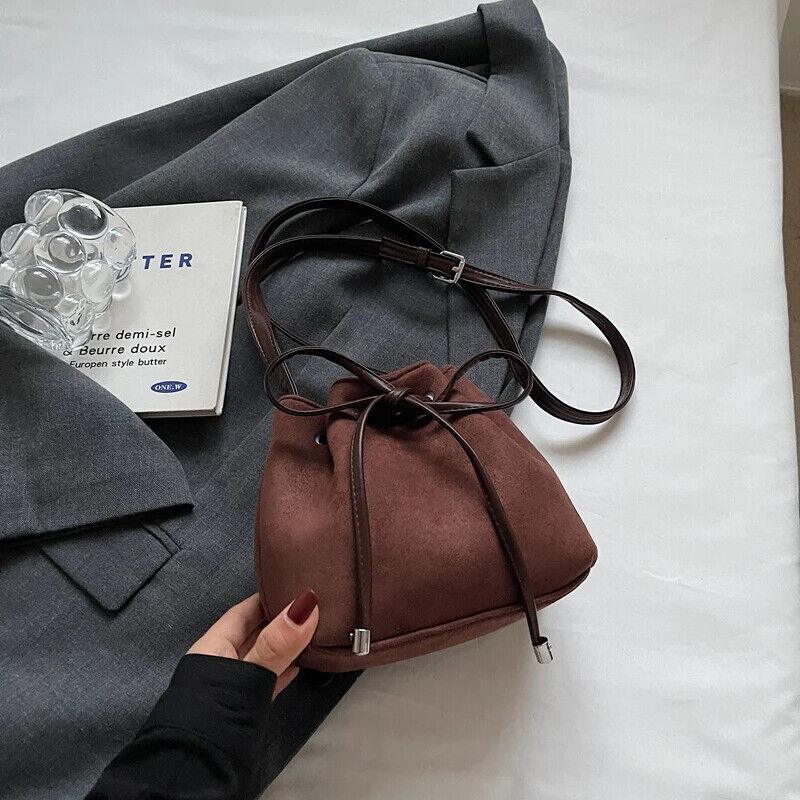 Mini Bucket Bags Suede Leather Women's Drawstring Soft Crossbody Purses 57_55015302-c020-466c-8aaf-a3c1a95466c2 STYLEINGER