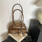 Medium Shoulder Bag Rope Ball Tassel Accessories Women Zipper Outer Flap Pockets Brown with Tassel Accessories 57_583f52be-7290-4385-8fcb-7fe4f7e83a22 STYLEINGER