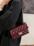 Leopard Quilted Plaid Shoulder Bag Chain Strap Flap Twist Turn Lock Women Purses 57_59366463-787f-4612-ad9b-ac44ecb42f92 STYLEINGER