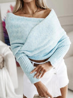 Cropped Knit Top Twist Off Shoulder Women's Long Sleeve Basic Style Knitwear 57_595d79e6-a9d9-4208-80e8-c6a14fb333c8 STYLEINGER