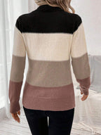 Striped Women Sweater Color Block Mock Neck Long Sleeve Soft Acrylic Pullover 57_5993427f-829f-411b-b98a-fb4b1bb2c720 STYLEINGER