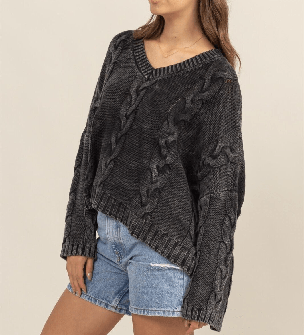 HYFVE Cable Knit Sweater Usa Stock V-Neck Oversized Long Sleeve Pullover 57_5b266af1-4f0a-41be-be41-5e476dfb19bc Trendsi