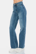 Judy Blue Straight Jeans Women Tummy Control Cut Raw Hem Denim Comfort Pants 57_5c163b17-0d00-4016-b464-31894da36266 Trendsi