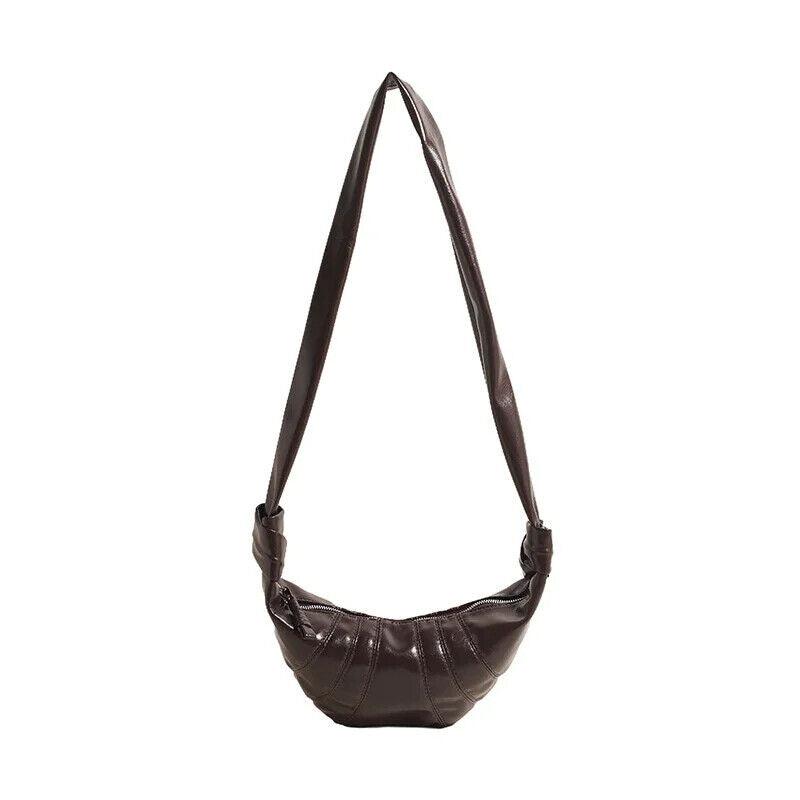 Large Hobo Bags Glazed Soft Leather Crescent Zipper Small Zip Women's Purses Small Dark Brown 57_5d39fb71-ca3b-4ee5-9b3a-1fb7dfdf3b45 STYLEINGER